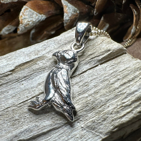Load image into Gallery viewer, Puffin Necklace, Scotland Jewelry, Sea Bird Jewelry, Celtic Jewelry, Bird Jewelry, Girlfriend Gift, Anniversary Gift, Sea Parrot Gift
