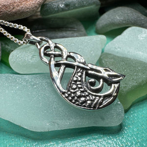 Dragon Necklace, Celtic Jewelry, Irish Pendant, Celtic Knot Necklace, Wiccan Jewelry, Celtic Dragon Pendant, Pagan Jewelry, Scottish Gift