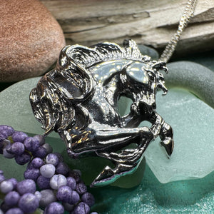 Horse Necklace, Equestrian Jewelry, Animal Pendant, Yellowstone, Mustang Pendant, Rodeo Jewelry, Horse Racing, Nature Jewelry, Wife Gift
