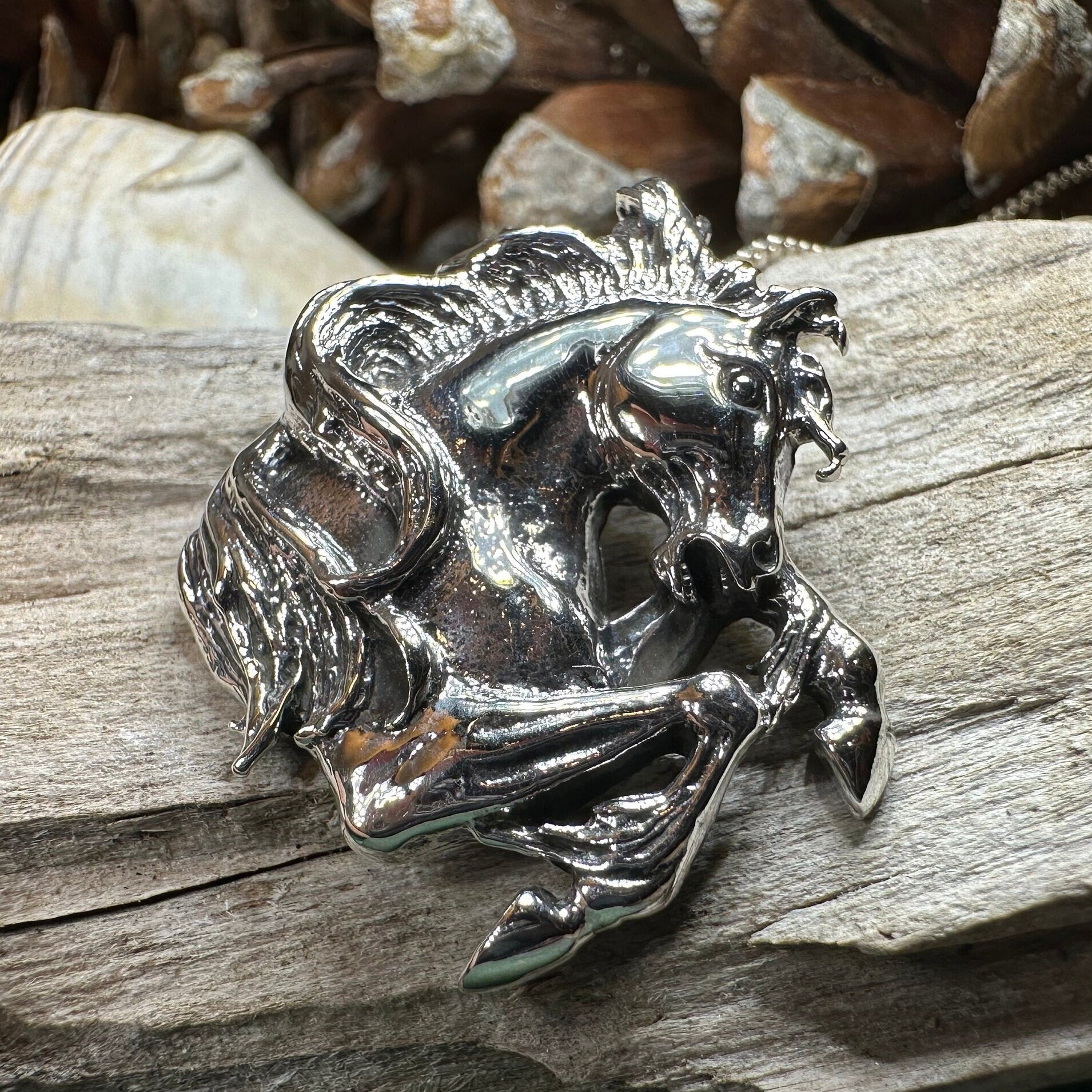 Horse Necklace, Equestrian Jewelry, Animal Pendant, Yellowstone, Mustang Pendant, Rodeo Jewelry, Horse Racing, Nature Jewelry, Wife Gift