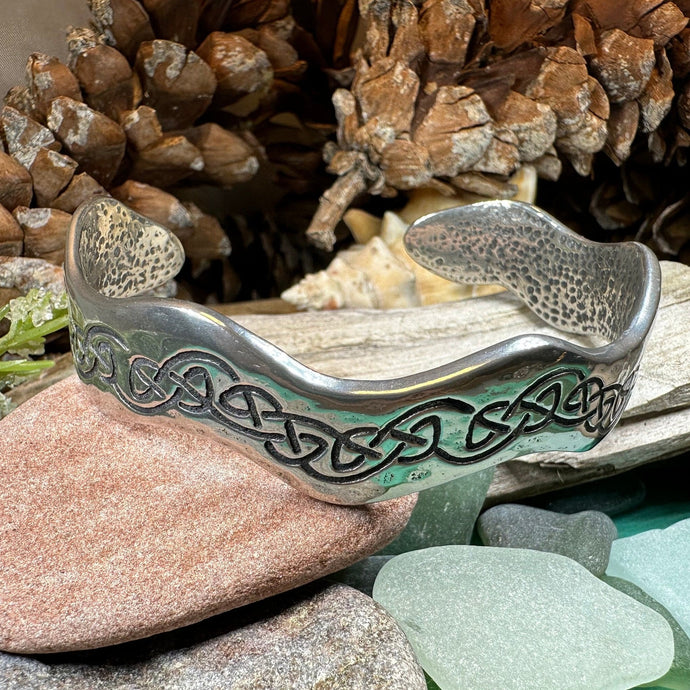 Celtic Knot Pewter Bracelet, Celtic Jewelry, Bangle Bracelet, Scotland Jewelry, Ireland Jewelry, Wife Gift, Girlfriend Gift, Sister Gift