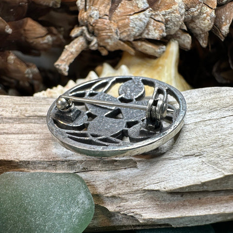 Load image into Gallery viewer, Celtic Knot Brooch, Celtic Jewelry, Irish Jewelry, Scotland Jewelry, Opal Celtic Brooch, Celtic Pin, Wife Gift, Wiccan Pin, Scottish Gift
