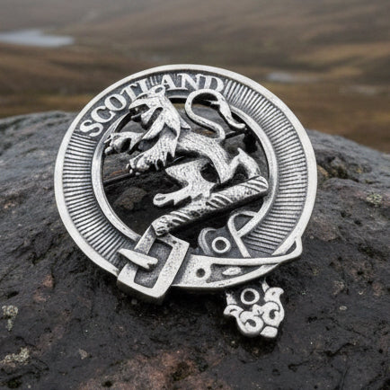 Lion Brooch, Celtic Jewelry, Scottish Pin, Scotland Brooch, Celtic Brooch, Anniversary Gift, Cap Badge Pin, Bagpiper Gift, Plaid Pin