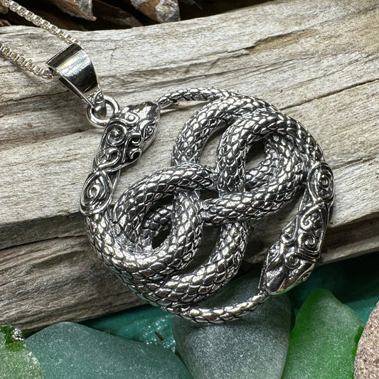 Celtic Knot Necklace, Celtic Jewelry, Snake Jewelry, Ireland Gift, Scotland Jewelry, Mom Gift, Irish Jewelry, Norse Jewelry, Viking Jewelry