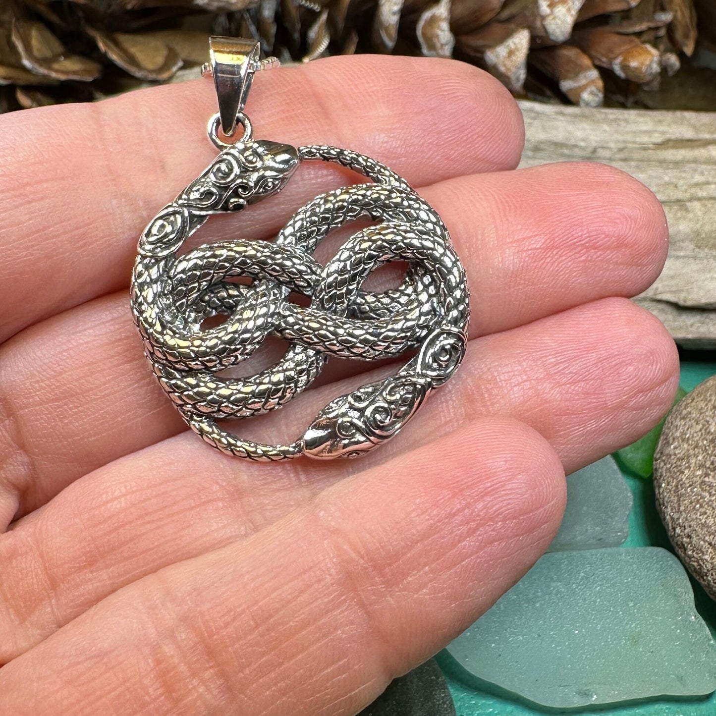 Celtic Knot Necklace, Celtic Jewelry, Snake Jewelry, Ireland Gift, Scotland Jewelry, Mom Gift, Irish Jewelry, Norse Jewelry, Viking Jewelry