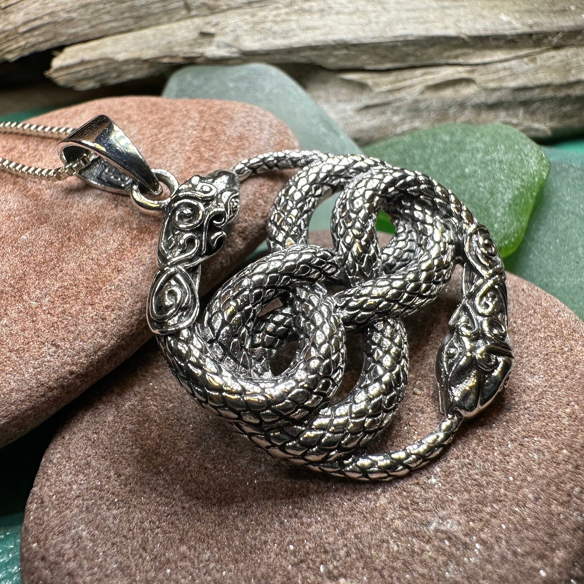 Celtic Knot Necklace, Celtic Jewelry, Snake Jewelry, Ireland Gift, Scotland Jewelry, Mom Gift, Irish Jewelry, Norse Jewelry, Viking Jewelry