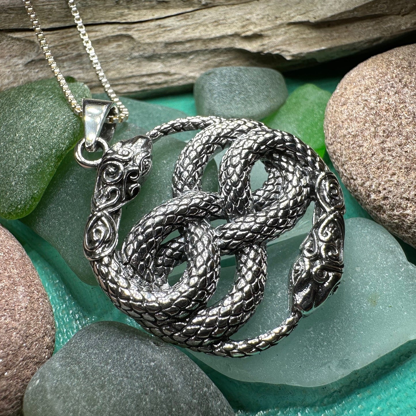 Celtic Knot Necklace, Celtic Jewelry, Snake Jewelry, Ireland Gift, Scotland Jewelry, Mom Gift, Irish Jewelry, Norse Jewelry, Viking Jewelry
