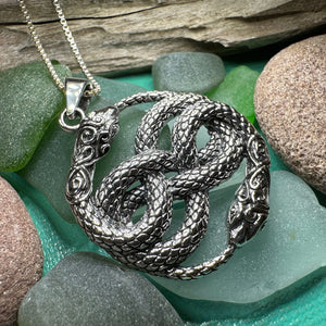 Celtic Knot Necklace, Celtic Jewelry, Snake Jewelry, Ireland Gift, Scotland Jewelry, Mom Gift, Irish Jewelry, Norse Jewelry, Viking Jewelry