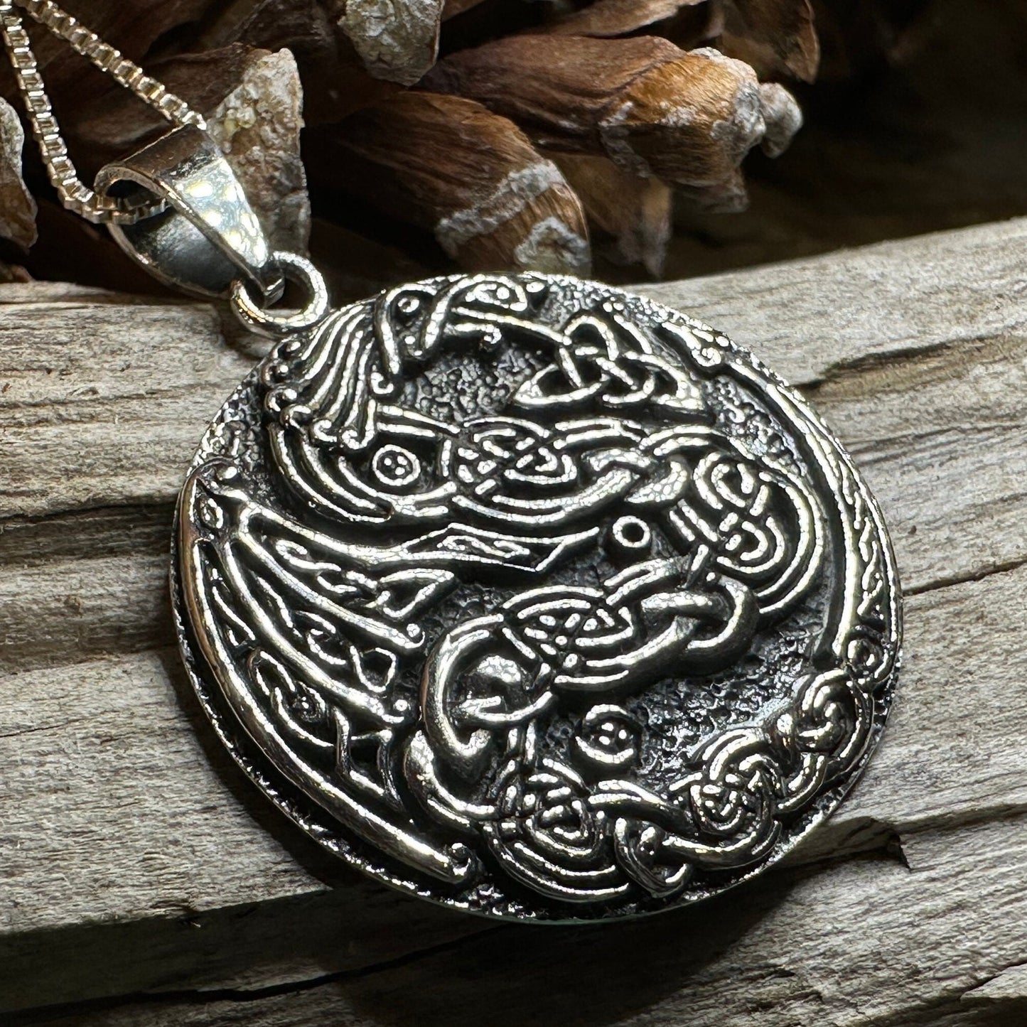 Dragon Necklace, Celtic Jewelry, Irish Jewelry, Celtic Knot Necklace, Wiccan Jewelry, Celtic Dragon Pendant, Pagan Jewelry, Gothic Jewerly