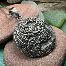 Load image into Gallery viewer, Dragon Necklace, Celtic Jewelry, Irish Jewelry, Celtic Knot Necklace, Wiccan Jewelry, Celtic Dragon Pendant, Pagan Jewelry, Gothic Jewerly

