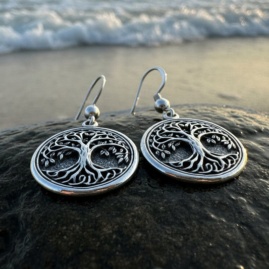 Tree of Life Earrings, Celtic Jewelry, Irish Jewelry, Norse Jewelry, Yoga Jewelry, Anniversary Gift, Tree Jewelry, Graduation Gift, Mom Gift