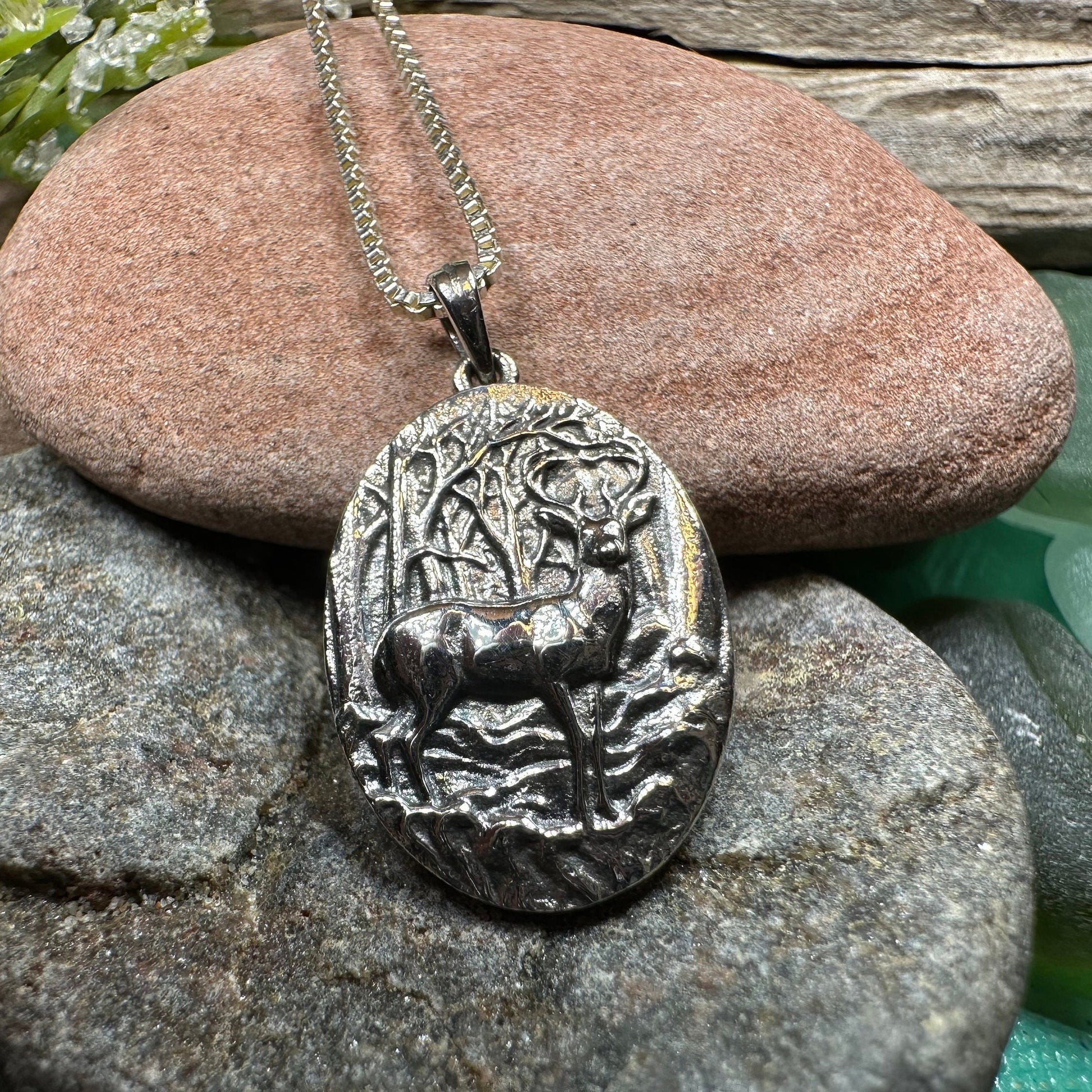 Stag Necklace, Scotland Jewelry, Scottish Stag, Hunter Gift, Nature Jewelry, Pagan Jewelry, Hunting, Wildlife, Deer Hunter, Wiccan Jewelry