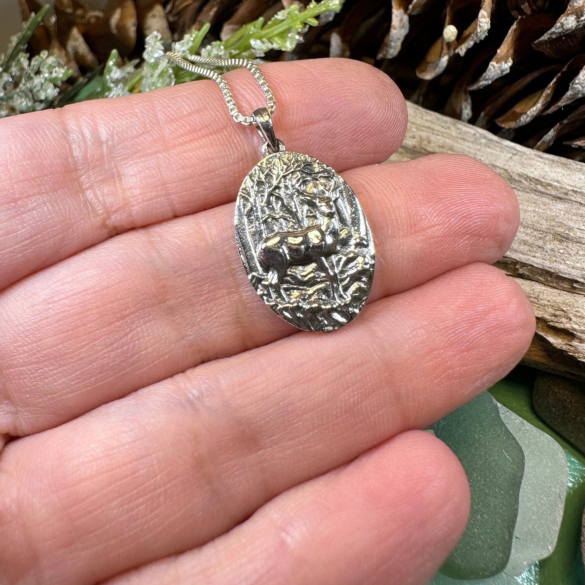 Stag Necklace, Scotland Jewelry, Scottish Stag, Hunter Gift, Nature Jewelry, Pagan Jewelry, Hunting, Wildlife, Deer Hunter, Wiccan Jewelry