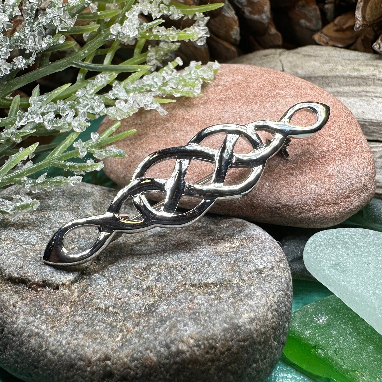 Celtic Knot Brooch, Celtic Pin, Silver Irish Pin, Scottish Celtic Jewelry, Scotland Jewelry, Bridal Jewelry, Anniversary Gift, Mom Gift