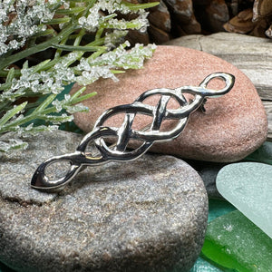 Celtic Knot Brooch, Celtic Pin, Silver Irish Pin, Scottish Celtic Jewelry, Scotland Jewelry, Bridal Jewelry, Anniversary Gift, Mom Gift