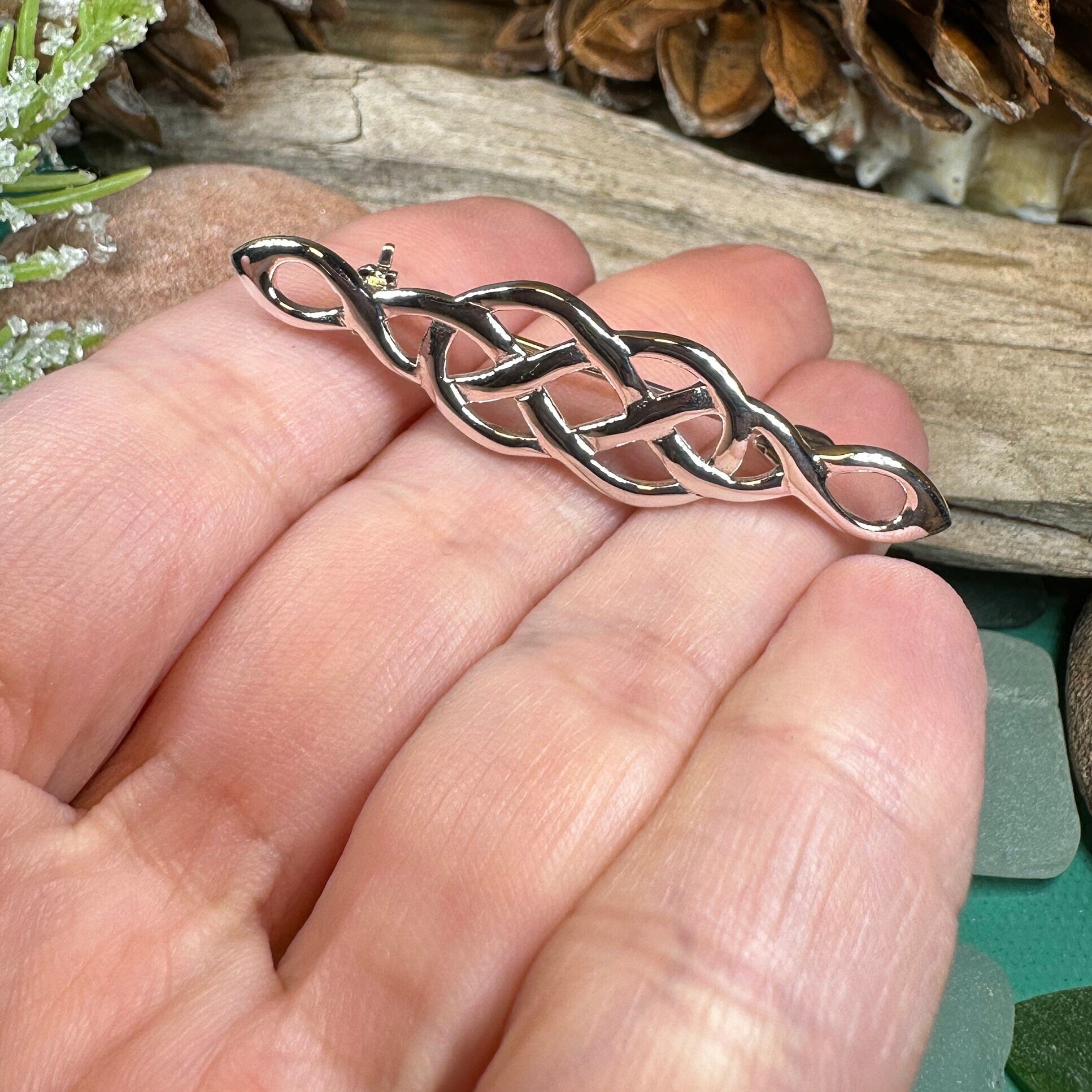 Celtic Knot Brooch, Celtic Pin, Silver Irish Pin, Scottish Celtic Jewelry, Scotland Jewelry, Bridal Jewelry, Anniversary Gift, Mom Gift