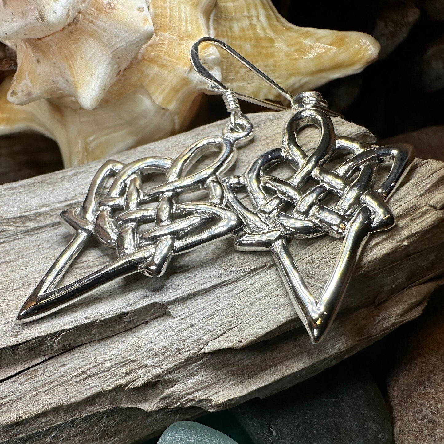 Celtic Earrings, Love Knot Earrings, Irish Jewelry, Ireland Gift, Scotland Jewelry, Mom Gift, Large Earrings, Scottish Jewelry, Norse Gift