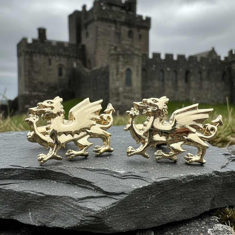 Welsh Dragon Cuff Links, Dragon Jewelry, Animal Jewelry, Wales Jewelry, Celtic Jewelry, Welsh Groom Gift, Best Man Gift, Anniversary Gift
