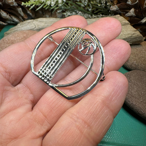 Load image into Gallery viewer, Mackintosh Rose Brooch, Scotland Jewelry, Mackintosh Jewelry, Celtic Pin, Scarf Pin, Art Deco Jewelry, Mom Gift, Silver Pin, Graduation Gift
