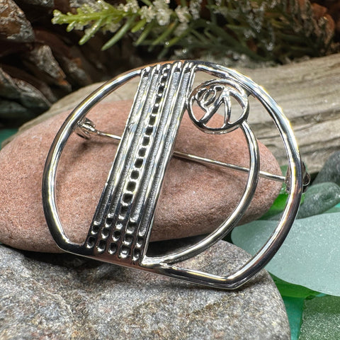 Load image into Gallery viewer, Mackintosh Rose Brooch, Scotland Jewelry, Mackintosh Jewelry, Celtic Pin, Scarf Pin, Art Deco Jewelry, Mom Gift, Silver Pin, Graduation Gift
