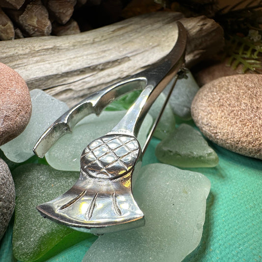 Thistle Kilt Pin, Celtic Jewelry, Scottish Pin, Pewter Pin, Celtic Groom Gift, Bagpiper Gift, Scotland Jewelry, Dad Gift, Anniversary Gift