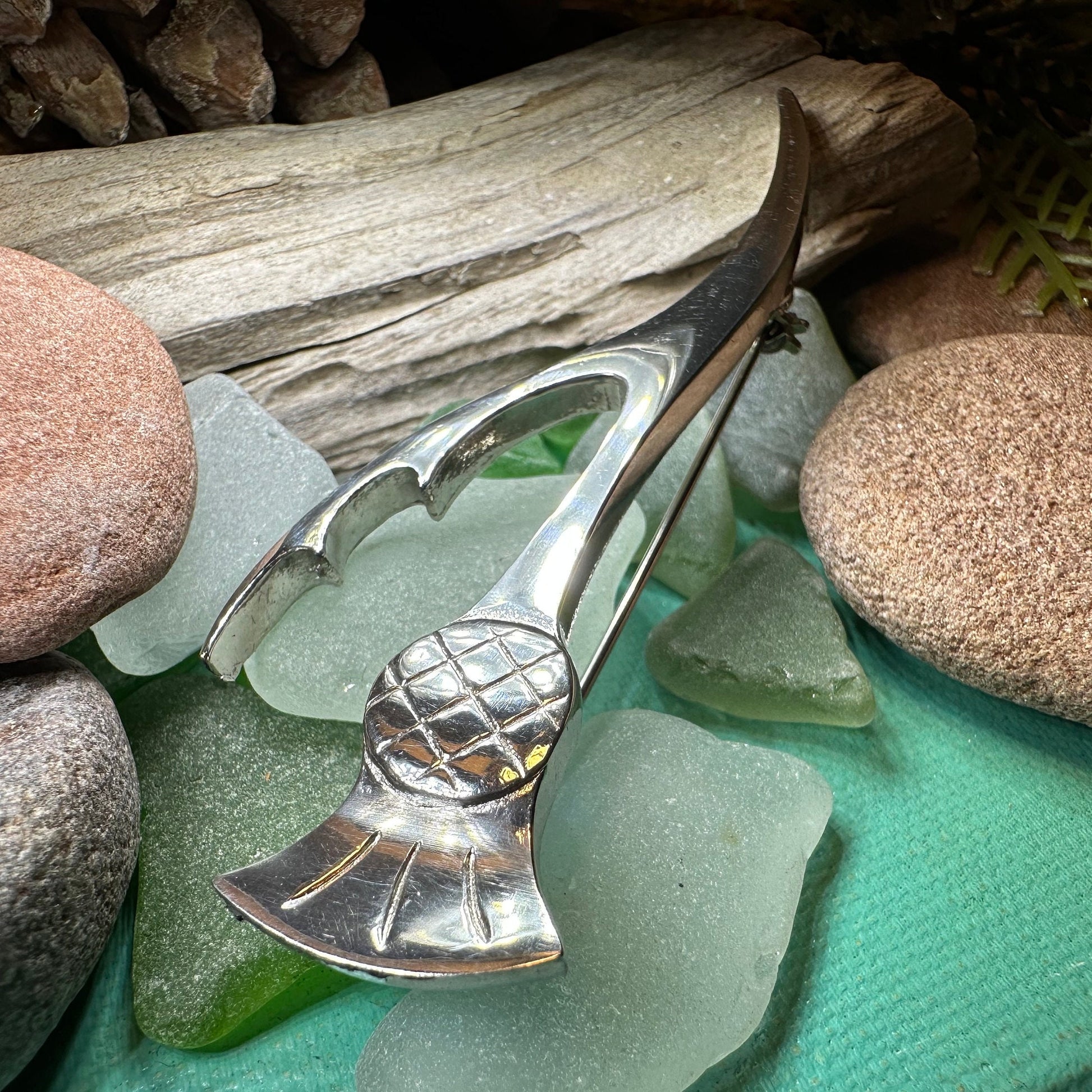 Thistle Kilt Pin, Celtic Jewelry, Scottish Pin, Pewter Pin, Celtic Groom Gift, Bagpiper Gift, Scotland Jewelry, Dad Gift, Anniversary Gift