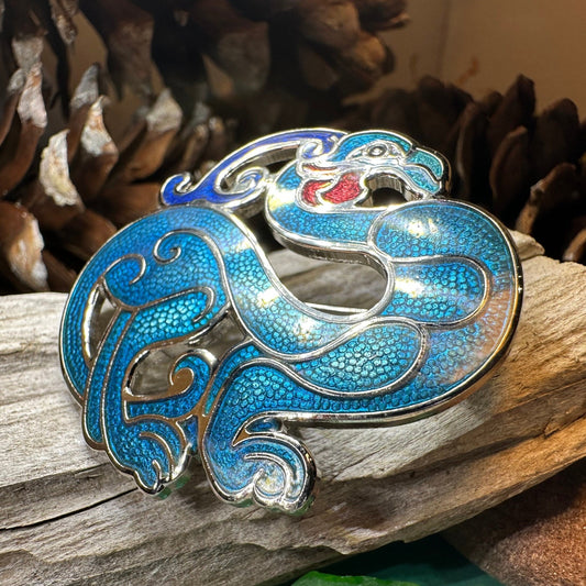 Unya Enamel Celtic Bird Brooch — view 7