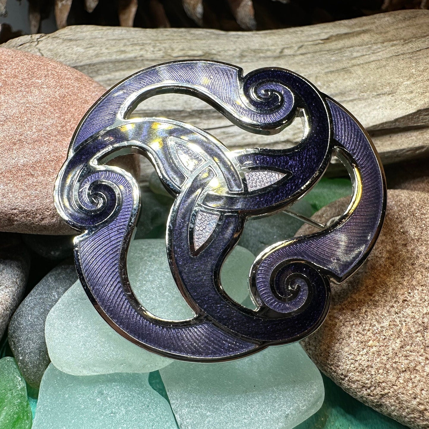 Celtic Spiral Brooch, Celtic Jewelry, Irish Jewelry, Scotland Jewelry, Anniversary Gift, Viking Brooch, Celtic Pin, Triskele Jewelry