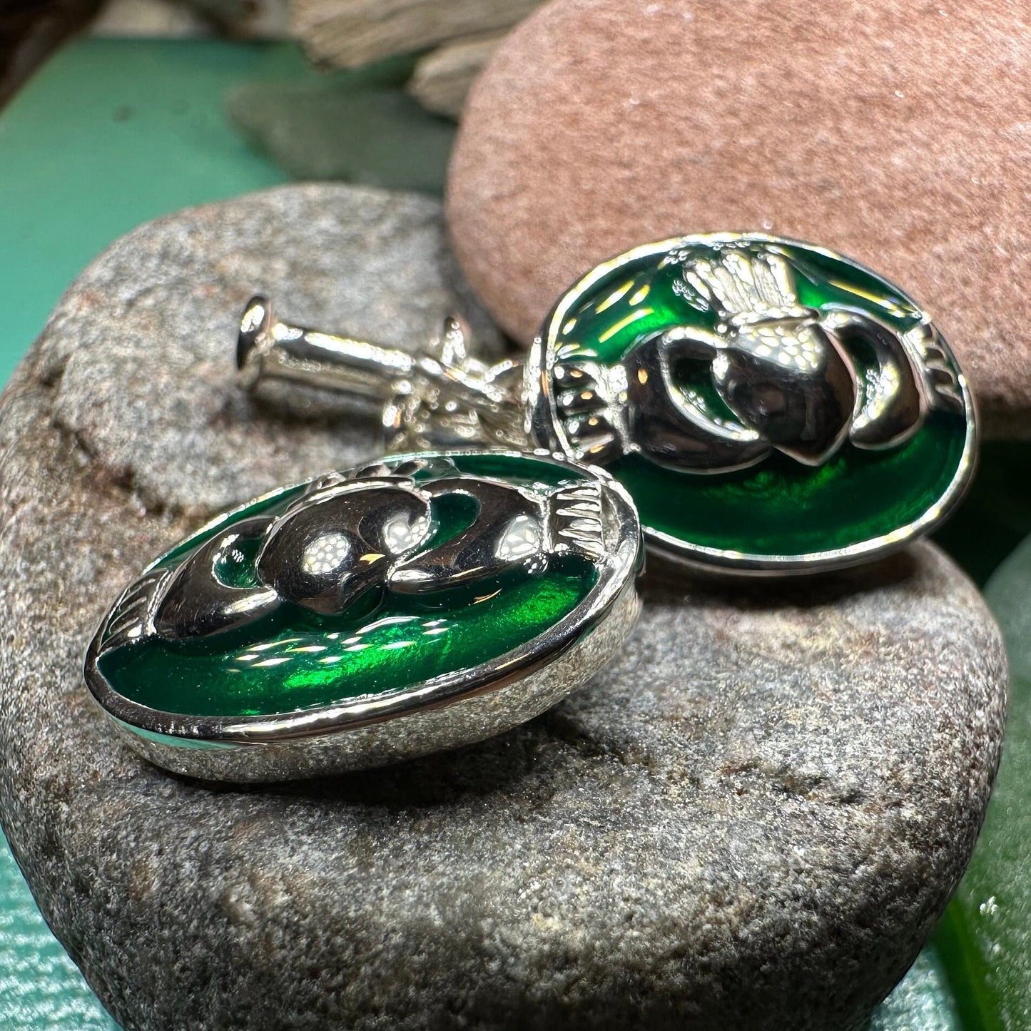 Claddagh Cuff Links, Irish Jewelry, Mens Celtic Jewelry, Silver Gift for Him, Dad Gift, Groom Gift, Dad Gift, Graduation Gift, Brother Gift