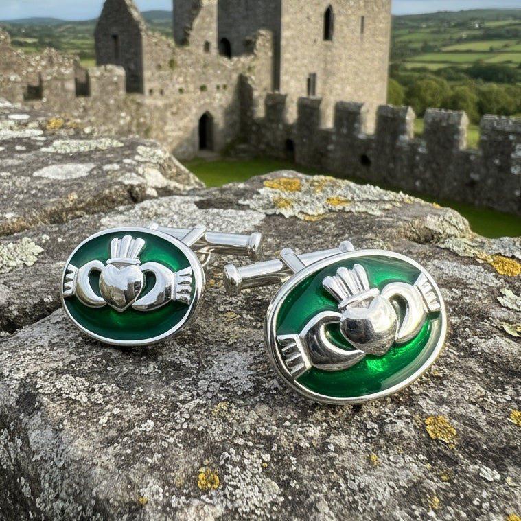 Claddagh Cuff Links, Irish Jewelry, Mens Celtic Jewelry, Silver Gift for Him, Dad Gift, Groom Gift, Dad Gift, Graduation Gift, Brother Gift