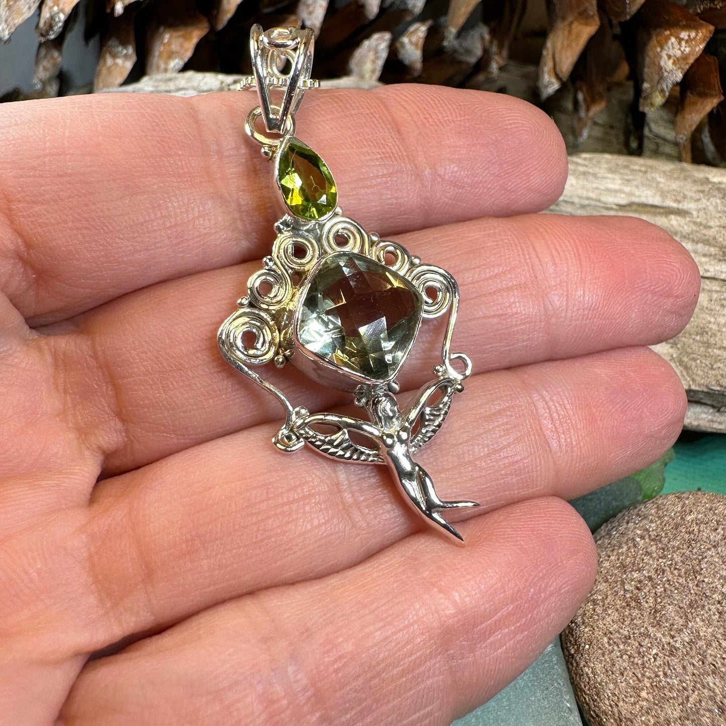 Fairy Necklace, Celtic Angel Necklace, Irish Pendant, Butterfly Necklace, Anniversary Gift, Celtic Jewelry, Wife Gift, Pixie Jewelry