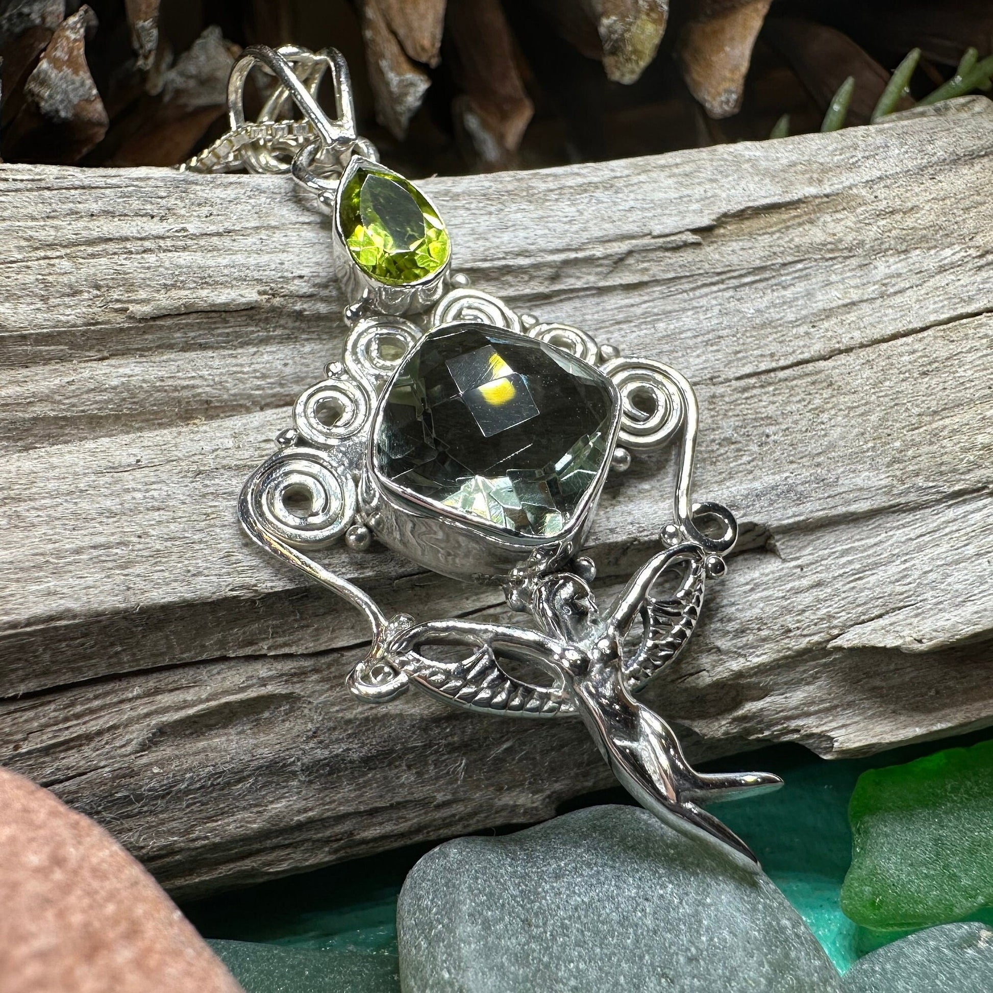 Fairy Necklace, Celtic Angel Necklace, Irish Pendant, Butterfly Necklace, Anniversary Gift, Celtic Jewelry, Wife Gift, Pixie Jewelry