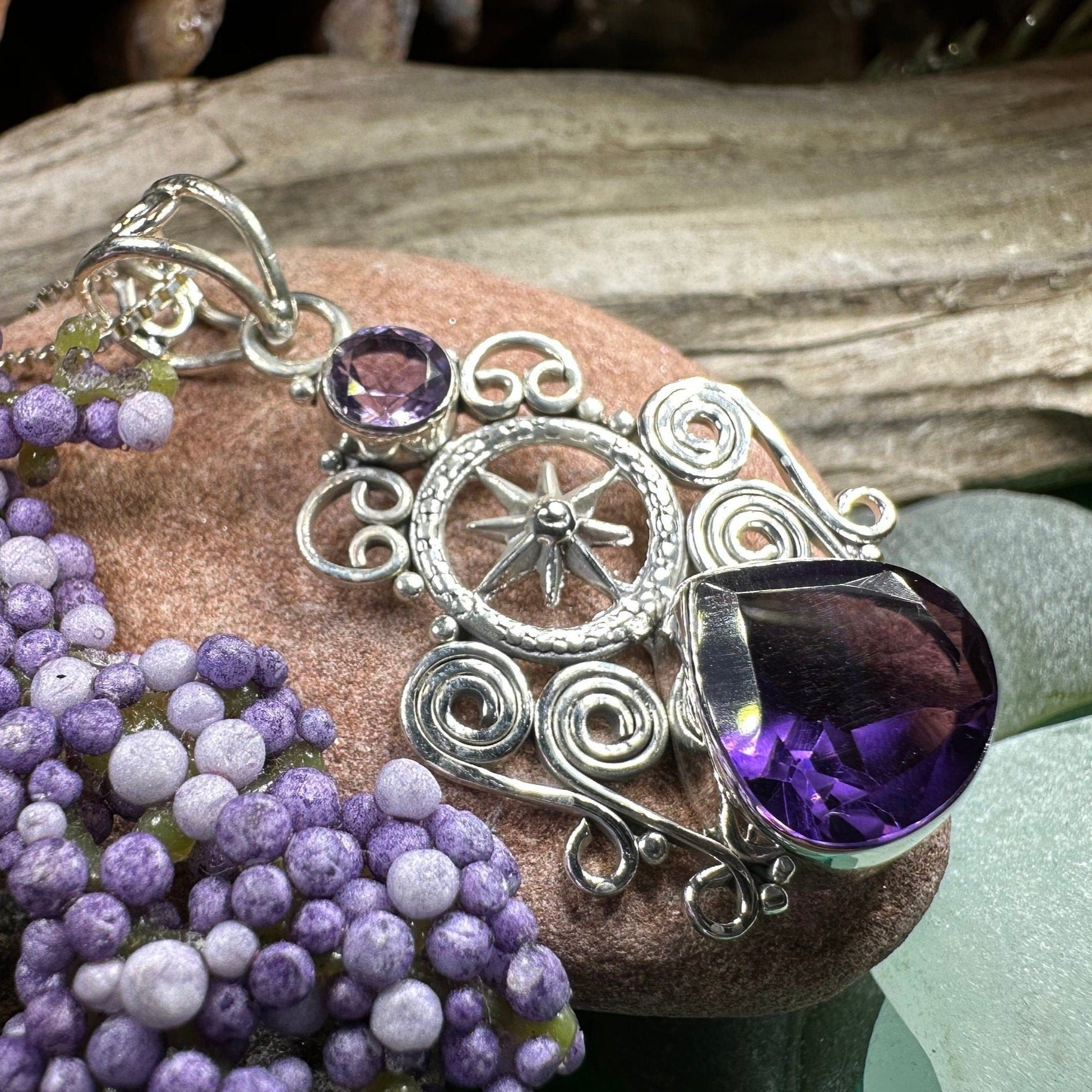 True North Compass Necklace – Celtic Crystal Design Jewelry