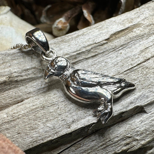 Puffin Necklace, Scotland Jewelry, Sea Bird Jewelry, Celtic Jewelry, Bird Jewelry, Girlfriend Gift, Anniversary Gift, Sea Parrot Gift