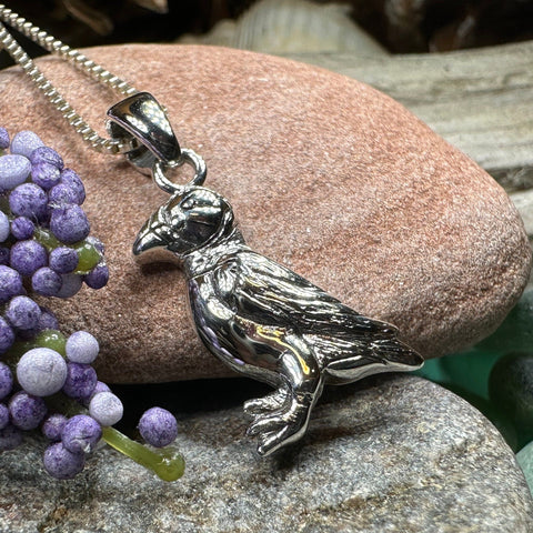 Load image into Gallery viewer, Puffin Necklace, Scotland Jewelry, Sea Bird Jewelry, Celtic Jewelry, Bird Jewelry, Girlfriend Gift, Anniversary Gift, Sea Parrot Gift
