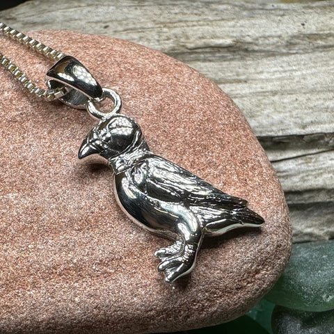 Load image into Gallery viewer, Puffin Necklace, Scotland Jewelry, Sea Bird Jewelry, Celtic Jewelry, Bird Jewelry, Girlfriend Gift, Anniversary Gift, Sea Parrot Gift
