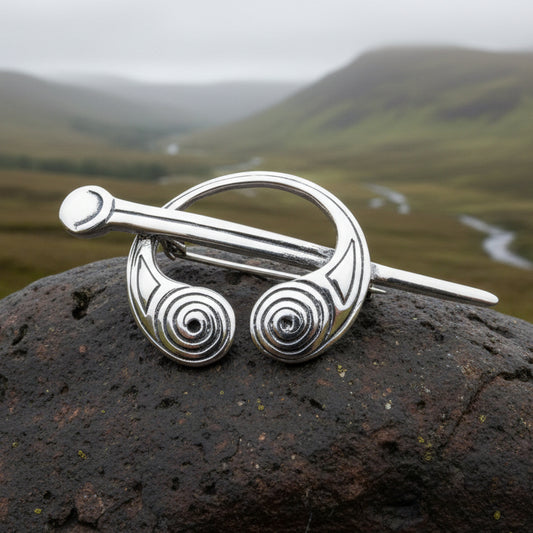 Celtic Brooch, Celtic Jewelry, Silver Celtic Spiral Pin, Irish Pin, Anniversary Gift, Wiccan Jewelry, Norse Jewelry, Scottish Pin, Mom Gift