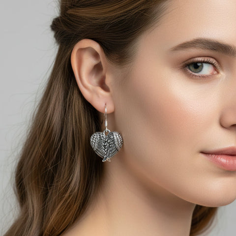 Load image into Gallery viewer, Angel Wings Earrings, Celtic Jewelry, Spiritual Jewelry, Anniversary Gift, Wings Jewelry, Bridal Jewelry, Memorial Jewelry, Survivor Gift

