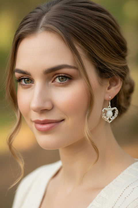 Load image into Gallery viewer, Thistle Earrings, Celtic Jewelry, Silver Scottish Earrings, Outlander Jewelry, Flower Jewelry, Mom Gift, Nature Jewelry, Large Drop Earrings
