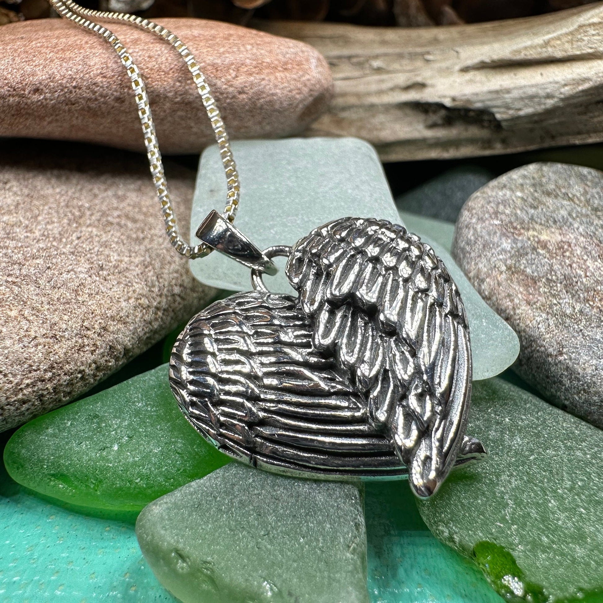 Angel Wings Necklace, Celtic Jewelry, Angel Pendant, Wings Necklace, Bridal Jewelry, Memorial Jewelry, Sweet 16 Gift, Wife Gift, Mom Gift