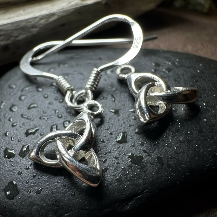 Trinity Knot Earrings, Celtic Earrings, Irish Jewelry, Scottish Jewelry, Mom Gift, Anniversary Gift, Celtic Knot Jewelry, Triquetra Earrings