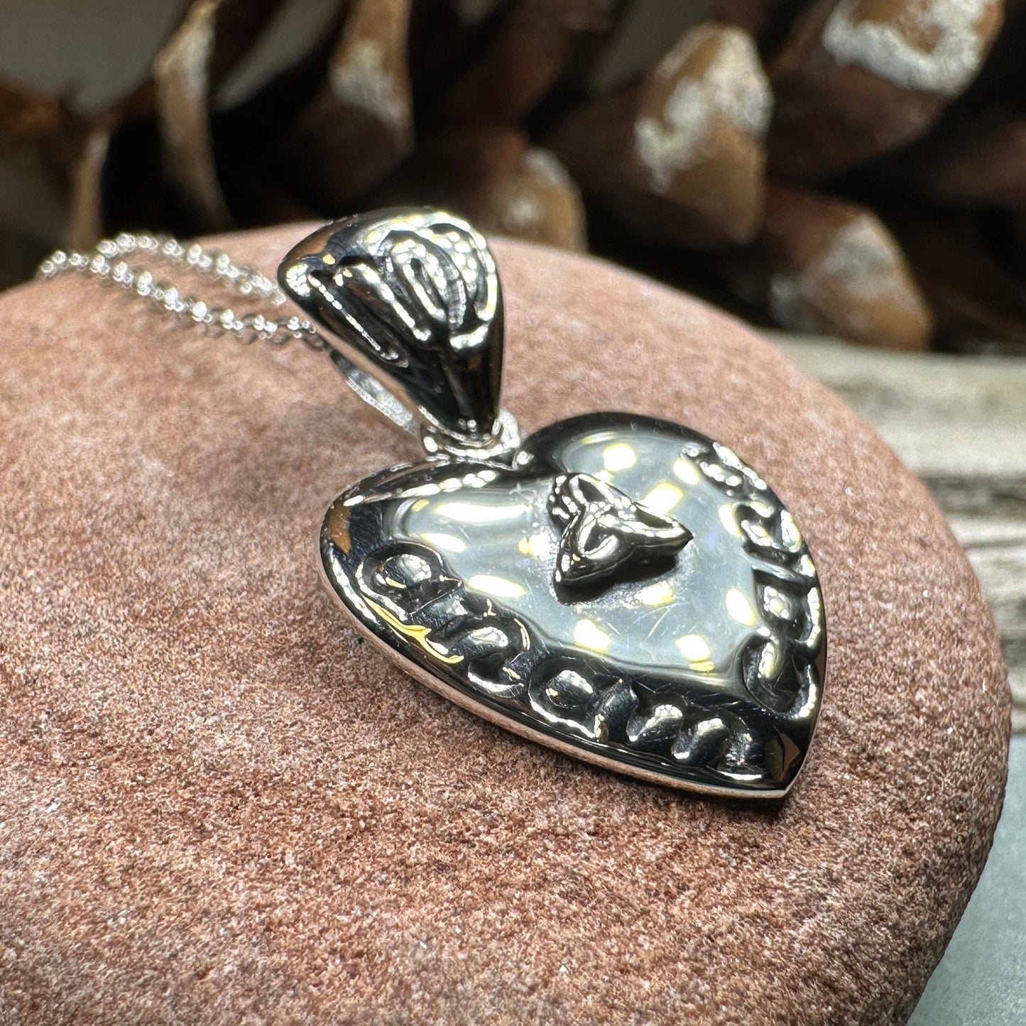 Irish Love Necklace, Gaelic Jewelry, Anam Cara Pendant, Soul Mate Pendant, Girlfriend Gift, Wife Gift, Anniversary Gift, Silver Ireland Gift