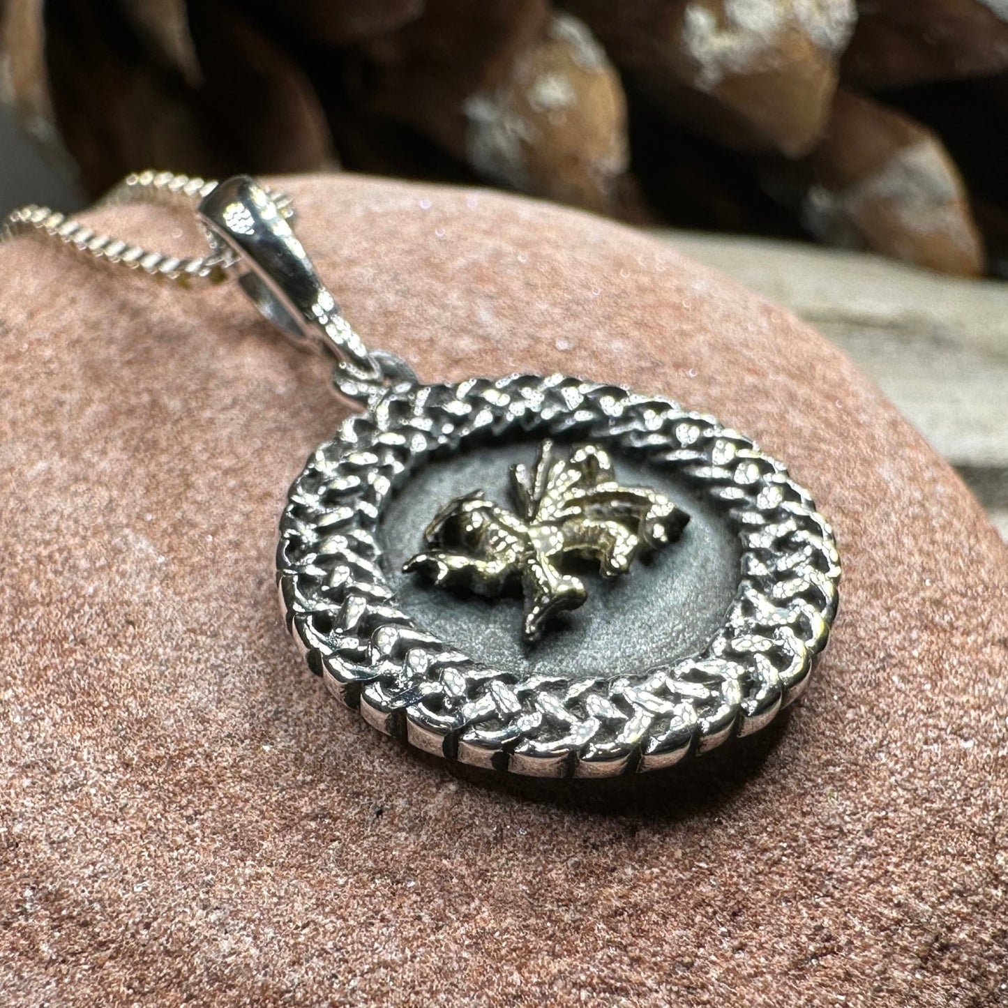 Welsh Dragon Necklace, Wales Necklace, Celtic Dragon, Celtic Jewelry, Silver Dragon, Pagan Jewelry, Wiccan Jewelry, Fantasy Jewelty
