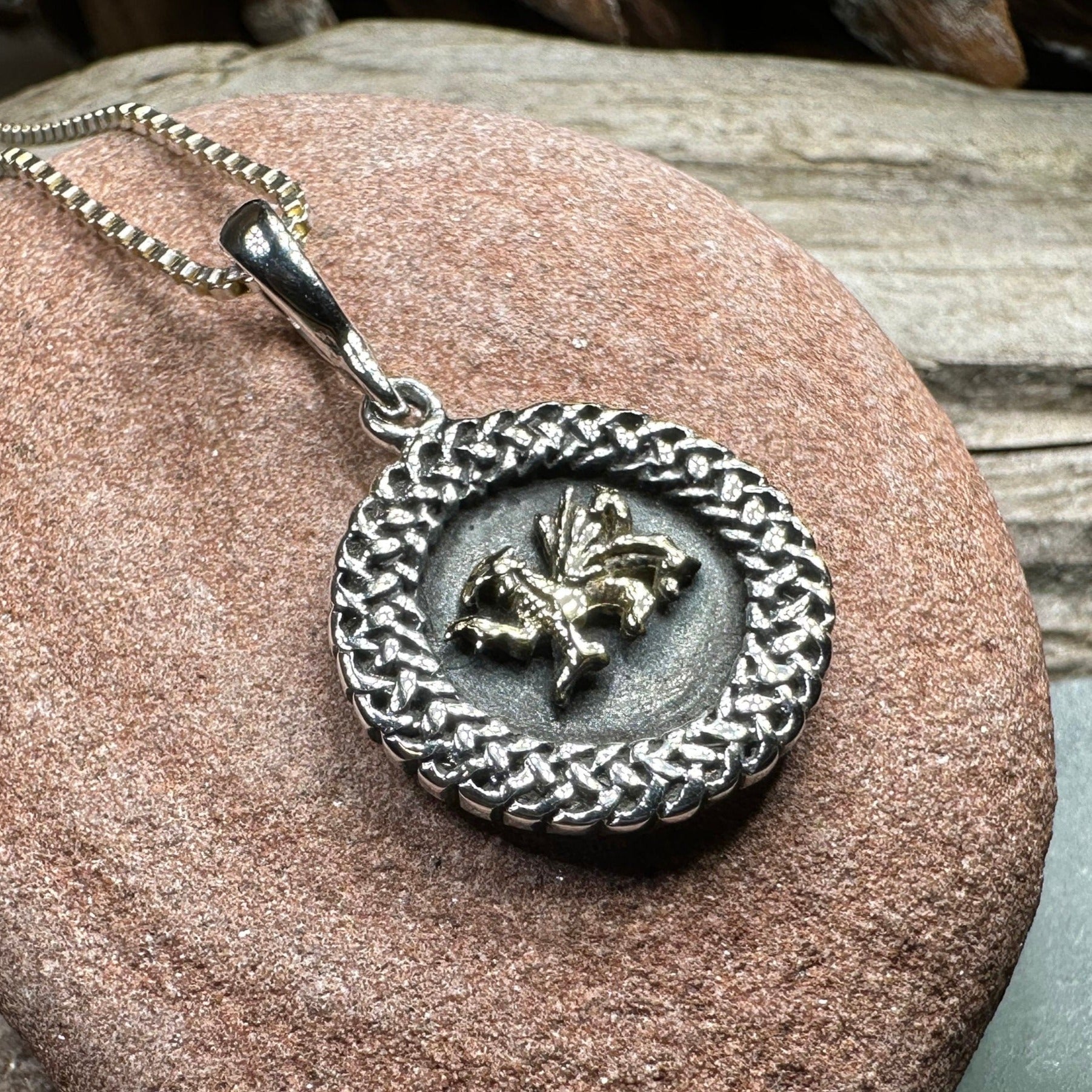 Welsh Dragon Necklace, Wales Necklace, Celtic Dragon, Celtic Jewelry, Silver Dragon, Pagan Jewelry, Wiccan Jewelry, Fantasy Jewelty