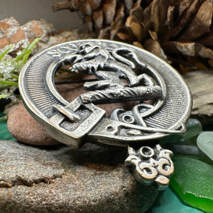 Lion Brooch, Celtic Jewelry, Scottish Pin, Scotland Brooch, Celtic Brooch, Anniversary Gift, Cap Badge Pin, Bagpiper Gift, Plaid Pin