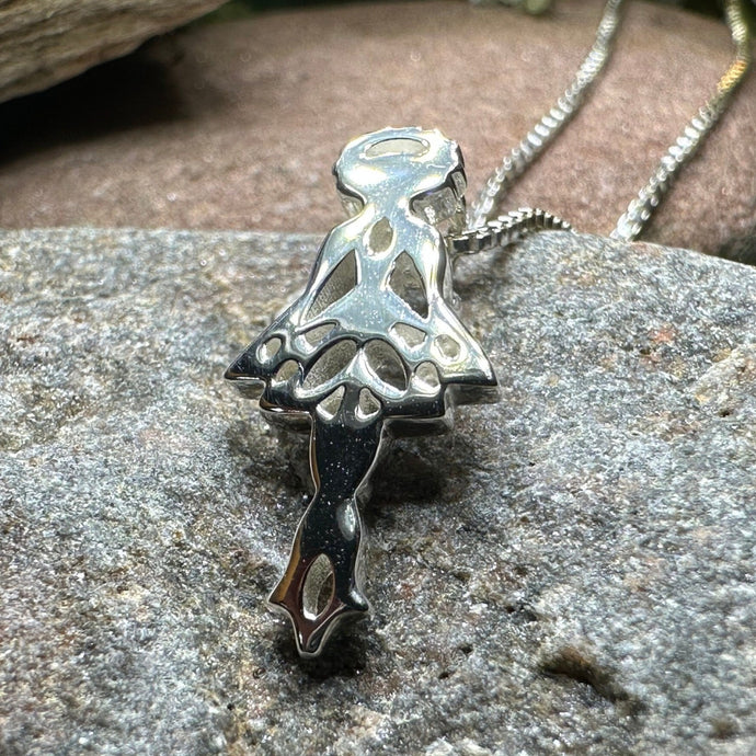 Irish Dancer Necklace, Irish Jewelry, Celtic Jewelry, Feis Gift, Ghillies Jewelry, Sister Gift, Irish Dance Gift, Silver Ireland Jewelry