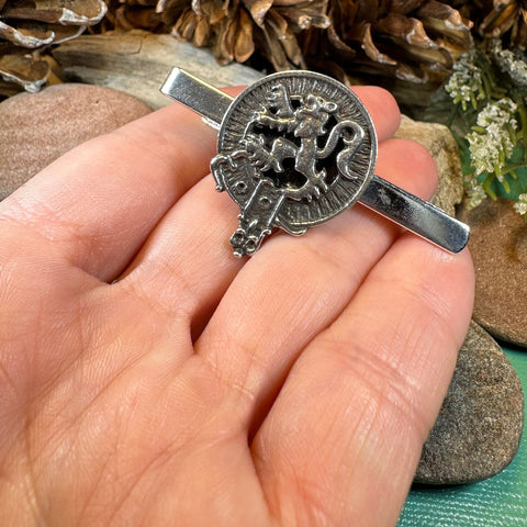Load image into Gallery viewer, Lion Tie Bar, Men's Celtic Jewelry, Scottish Gift for Him, Dad Gift, Graduation Gift, Scotland Gift, Man's Gift, Celtic Tie Clip, Groom Gift
