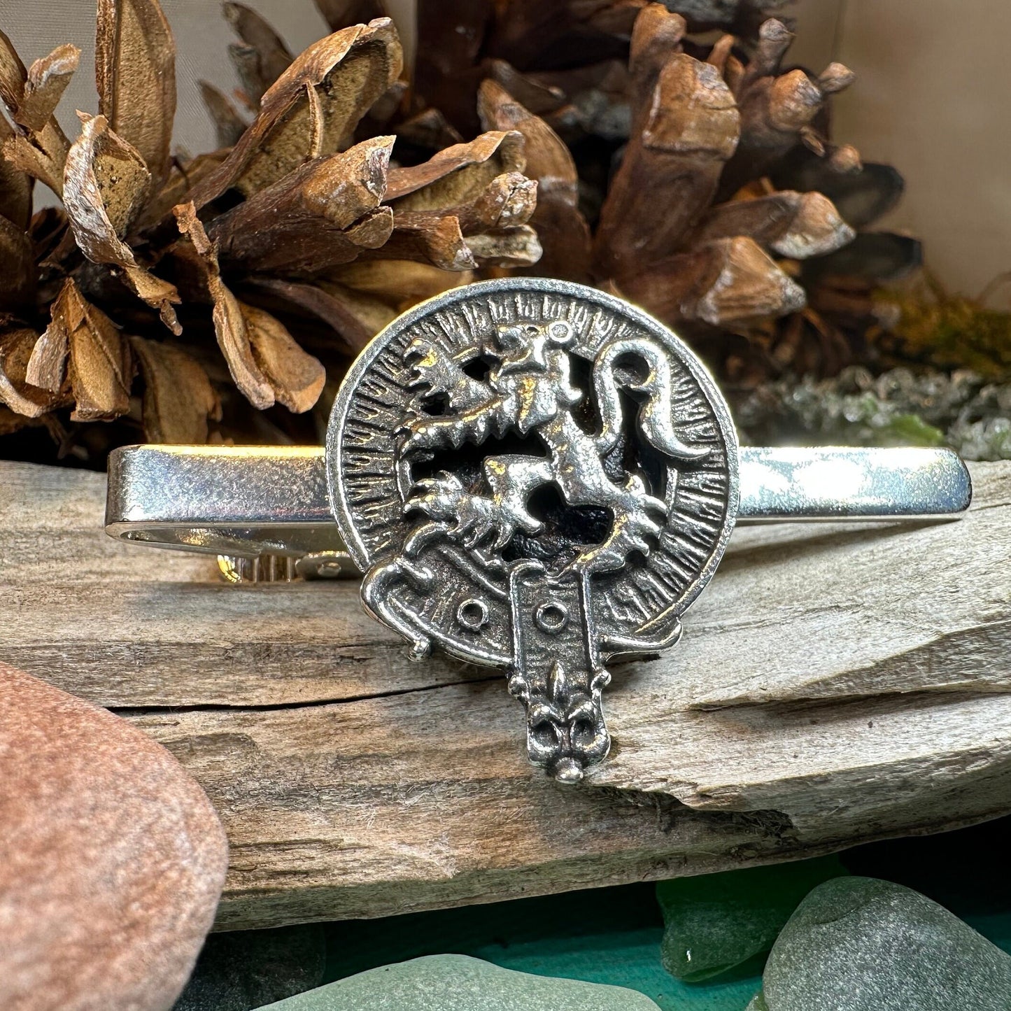 Lion Tie Bar, Men's Celtic Jewelry, Scottish Gift for Him, Dad Gift, Graduation Gift, Scotland Gift, Man's Gift, Celtic Tie Clip, Groom Gift
