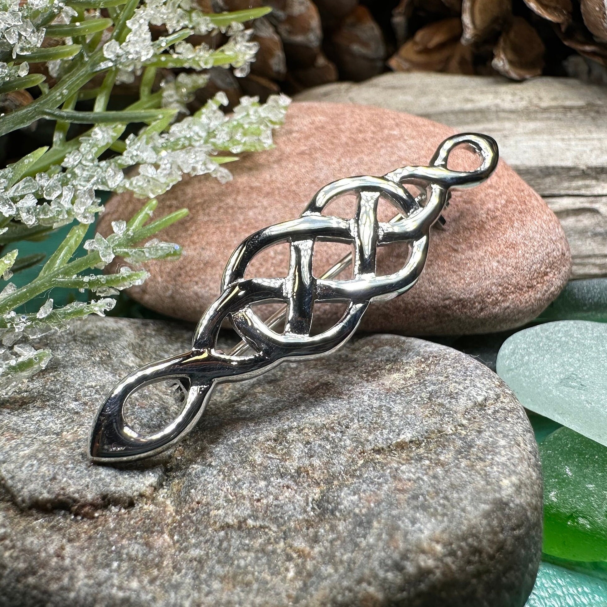 Celtic Knot Brooch, Celtic Pin, Silver Irish Pin, Scottish Celtic Jewelry, Scotland Jewelry, Bridal Jewelry, Anniversary Gift, Mom Gift