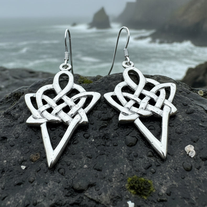 Celtic Earrings, Love Knot Earrings, Irish Jewelry, Ireland Gift, Scotland Jewelry, Mom Gift, Large Earrings, Scottish Jewelry, Norse Gift